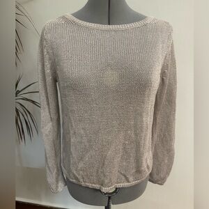 Banana Republic boatneck Women's Cream weaved Sweater